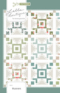 Haven traditional star quilt by Lella Boutique. Beautiful ornate star quilt. Fat quarter quilt. Fabric is Love Note by Lella Boutique for Moda.