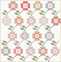 Load image into Gallery viewer, Bloomers flower quilt pattern by Vanessa Goertzen of Lella Boutique. Fabric is Country Rose by Lella Boutique for Moda Fabrics.