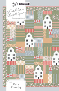 Pure Country farm quilt pattern by Vanessa Goertzen of Lella Boutique. Fabric is Country Rose by Lella Boutique for Moda Fabrics.