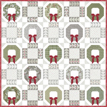 Load image into Gallery viewer, Good Tidings fat quarter Christmas wreath quilt pattern by Vanessa Goertzen of Lella Boutique. Fabric is Christmas Eve by Lella Boutique for Moda Fabrics shipping May 2023.