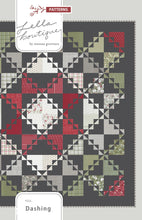 Load image into Gallery viewer, Dashing geometric fat eighth quilt in Christmas Eve by Lella Boutique for Moda Fabrics.