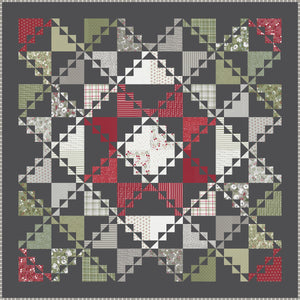 Dashing fat eighth geometric quilt by Vanessa Goertzen of Lella Boutique. Fabric is Christmas Eve by Lella Boutique for Moda Fabrics arriving May 2023.