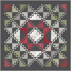 Dashing fat eighth geometric quilt by Vanessa Goertzen of Lella Boutique. Fabric is Christmas Eve by Lella Boutique for Moda Fabrics arriving May 2023.