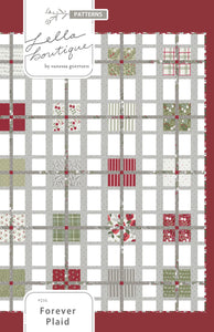 Forever Plaid layer cake quilt in Christmas Eve fabric by Lella Boutique for Moda Fabrics.