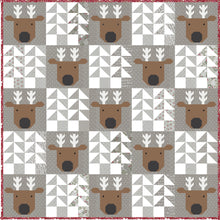 Load image into Gallery viewer, Reindeer Xing pieced reindeer quilt by Vanessa Goertzen of Lella Boutique. Fabric is Christmas Eve by Lella Boutique for Moda Fabrics. Make it with fat quarters or scrappy with a Layer Cake.