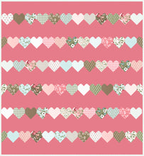 Load image into Gallery viewer, Love Day heart pattern by Lella Boutique. Simple heart pattern made with fat quarters or fat eighths. Fabric is Lovestruck by Lella Boutique for Moda Fabrics.