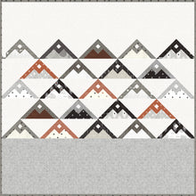 Load image into Gallery viewer, &quot;Mountainside&quot; modern mountain quilt by Lella Boutique. Fat eighth quilt. Simple mountain quilt is beginner friendly. Fabric is Smoke &amp; Rust by Lella Boutique for Moda Fabrics. Download the PDF here.