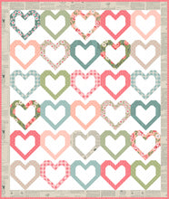 Load image into Gallery viewer, Open Heart quilt by Vanessa Goertzen of Lella Boutique. Make it with fat quarters or fat eighths. Fabric is Love Note by Lella Boutique for Moda Fabrics.