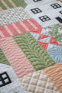 Pure Country farm quilt pattern by Vanessa Goertzen of Lella Boutique. Fabric is Country Rose by Lella Boutique for Moda Fabrics.