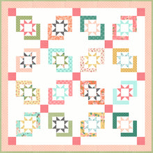 Load image into Gallery viewer, Star Crossed sawtooth star quilt by Vanessa Goertzen of Lella Boutique. Jelly Roll or Layer Cake friendly. Fabric is Sugar Pie by Lella Boutique for Moda Fabrics.