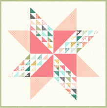Load image into Gallery viewer, Sugar Cookie giant star quilt by Lella Boutique. Cool traditional star design made with just one charm pack. Fabric is Sugar Pie by Lella Boutique for Moda Fabrics.