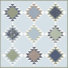 Load image into Gallery viewer, Sun Tea simple boho quilt. Make it with fat quarters. Fabric is Harvest Road by Lella Boutique for Moda Fabrics.