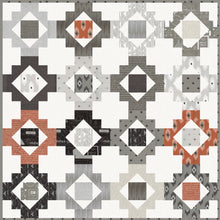 Load image into Gallery viewer, Trinkets boho quilt design by Lella Boutique. Fat quarter friendly. Fabric is Smoke &amp; Rust. Modern quilt design would make a great boy quilt.