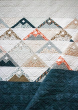 Load image into Gallery viewer, Mountainside modern mountain quilt by Lella Boutique. Beginner friendly. Fat eighth quilt. Fabric is Cider by BasicGrey for Moda.