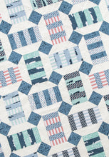 Load image into Gallery viewer, Cookie Jar coin quilt from the book: Jelly Filled - 18 Quilts from 2-1/2&quot; Strips by Vanessa Goertzen of Lella Boutique. Get your autographed copy of the book here! Lots of great jelly roll strip quilts. Fabric is By the Sea by My Mind&#39;s Eye for Riley Blake Designs.