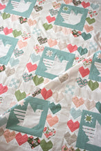 Load image into Gallery viewer, Lovey Dovey quilt pattern by Lella Boutique. Make these adorable hearts and dove quilt blocks in Love Note fabric (coming November 2021). 
