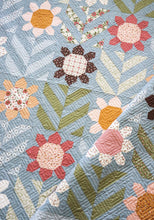 Load image into Gallery viewer, &quot;Spring Fling&quot; geometric flower quilt. Fat quarter quilt. Fabric is Folktale by Lella Boutique for Moda Fabrics.