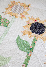 Load image into Gallery viewer, Scrappy sunflower quilt by Lella Boutique. Fabric is Farmer&#39;s Daughter by Lella Boutique for Moda Fabrics.
