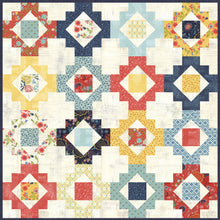 Load image into Gallery viewer, Trinkets boho quilt design by Lella Boutique. Fat quarter friendly. Fabric is Biscuits &amp; Gravy by BasicGrey for Moda Fabrics.. Modern quilt design would make a great boy quilt.